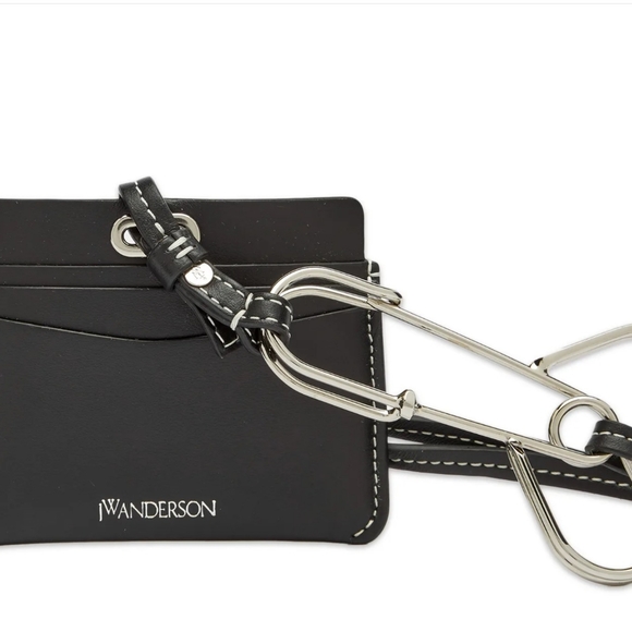 JW ANDERSON Safety Pin Leather Card Holder - UNISEX - Picture 7 of 8